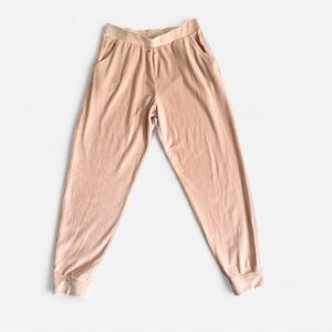 Love to Lounge Pink Velour Joggers Y2K Velvet Sweatpants Loungewear Women's Sz M